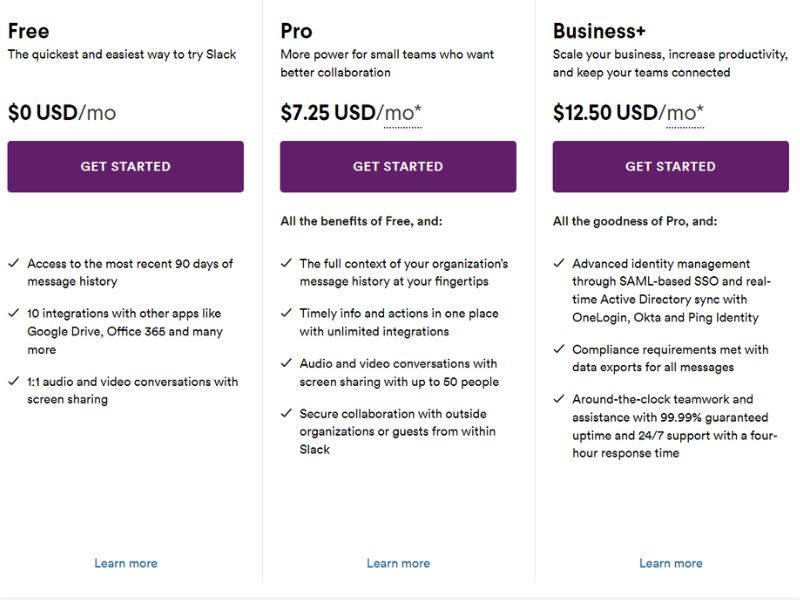 Slack Pricing and Features